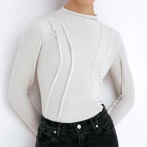 Elegant Cream Long Sleeve Top